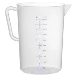 HENDI Messbecher, mit Skalierung, ergonomischer Griff, Bruchsicher, 5L, ø190x(H)270mm,