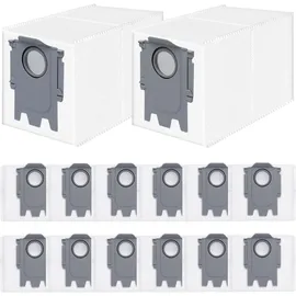 bluearks 14 Stück Staubbeutel für Roborock Q Revo/Saros 10/10R/S8 MaxV/QV 35A/Qrevo S5V/QV35S/Z70/Qrevo/S/Qrevo Pro/Plus/MaxV/Master/Curv/Edge/S5X/Qrevo Edge S5A/Qrevo Slim