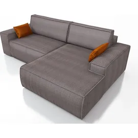 mebloland Ecksofa TOR mit Schlaffunktion. Farbe: Ash. - Grau