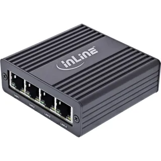 InLine USB-A Netzwerkadapter, 4x RJ45 Gigabit USB 3.2 Gen.1 33380V