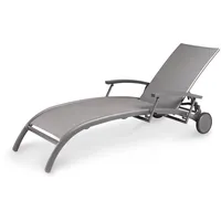 BEST Freizeitmöbel Larino Rollliege 202 x 72 x 47 cm anthrazit/matt