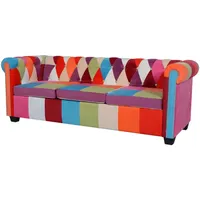 VidaXL Chesterfield-Sofa 3-Sitzer-Sofa Stoff
