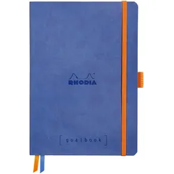 Rhodiarama Goalbook A5 mit flexiblem Einband, 120 Blatt elfenbein 90g, kariert - Saphir 117768C