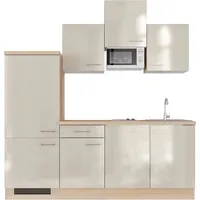 Flex-Well Küchenzeile 210 cm Kaschmir Glanz - Sonoma Eiche
