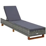 vidaXL Sonnenliege 310473 200 x 65 x 30 cm Grau