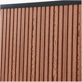 [neu.holz] Gartenzaun Startermodul 185 x 180 cm Braun/WPC