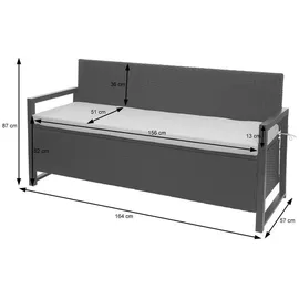 MCW F39 164 x 87 x 57 cm Grau-meliert Grün