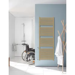 Zehnder Design-Heizkörper „Toga“ für Warmwasser-Zentralheizung oder gemischten Betrieb 100 × 176 cm in Champagne