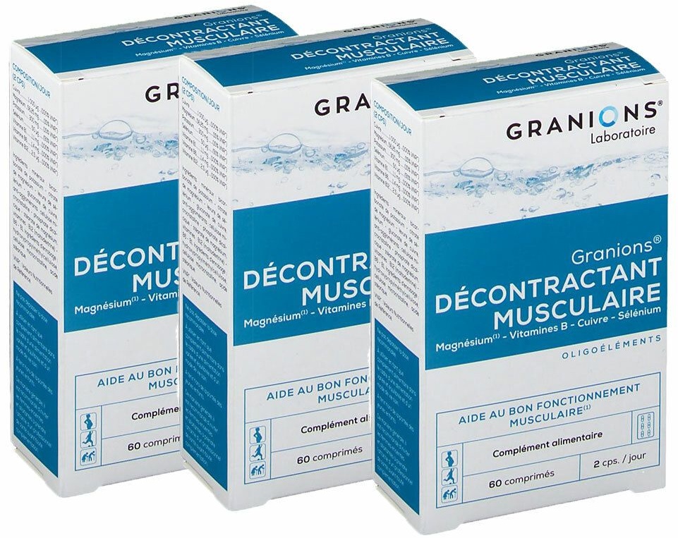 Granions® Décontractant musculaire 3x60 pc(s) comprimé(s)