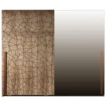 Casa Padrino Schiebetürenschrank 260 x 220 x 70 cm Braun/Kupferfarben
