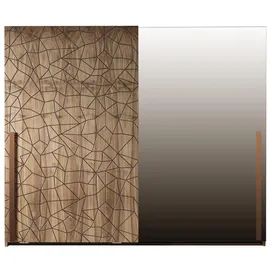 Casa Padrino Schiebetürenschrank 260 x 220 x 70 cm Braun/Kupferfarben