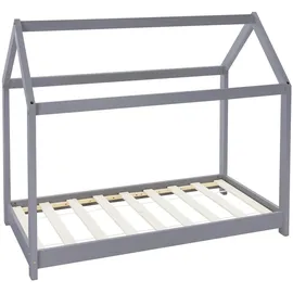 ML-Design Hausbett 80 x 160 cm Kiefer grau