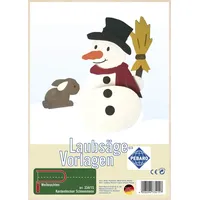 Pebaro 334/1S - Laubsägevorlage Kantenhocker Schneemann, 1 Platte, Größe DIN A4