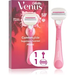Gillette Venus Comfortglide Sugarberry Miami Damen Rasierer mit Duschhalterung 1 St.