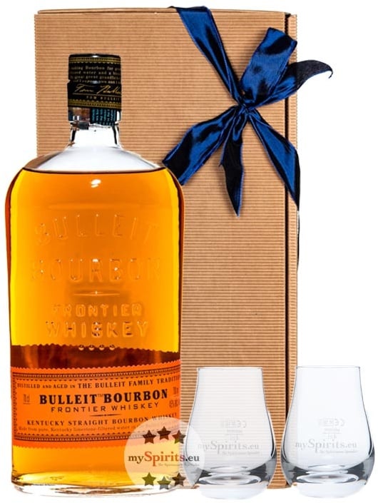 Bulleit Bourbon Whiskey Geschenkset & 2 Gläser