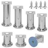 ID Dinkel Möbelfuß Möbelfüße Sockelfüße Schrankfuß Sockelfuß Sofafuß Fuß Tischfuß CHROM 180 mm 18 CM