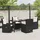 vidaXL Garten Essgruppe 5 pcs Schwarz Poly-Rattan