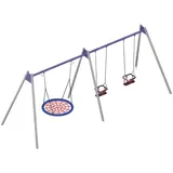 JVmoebel Schaukelsitz Gartenschaukel aus Holz – perfekt für Garten und Terrasse, Made in Europa grau