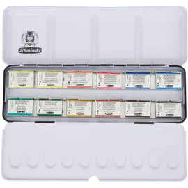 Schmincke Horadam Aquarell, Metallkasten, 12 x 1/1 Näpfchen