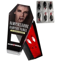 Halloween Special-Effect Blut Vampir-Set (Vampirzähne + Blutkapseln)
