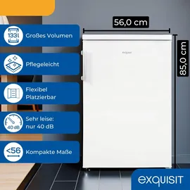 Exquisit KS516-V-H-010E Kühlschrank (133 l, 845 mm hoch, Weiß)