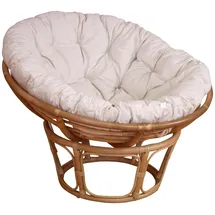 moebel-direkt-online Papasansessel Relaxsessel Polyester 0 x 0 x 0 cm Beige mit Kissen
