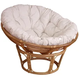 moebel-direkt-online Papasansessel Relaxsessel Polyester 0 x 0 x 0 cm Beige mit Kissen