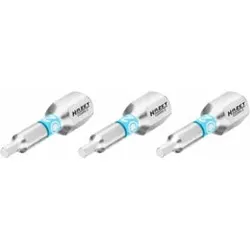 HAZET Bit Sechskant massiv 6,3 (1/4 Zoll), Innen-Sechskant Profil, 2 mm, Anzahl Werkzeuge: 3