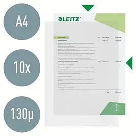 Leitz Sichthüllen 4000 Standard DIN A4 transparent genarbt 0,13 mm, 10 St.