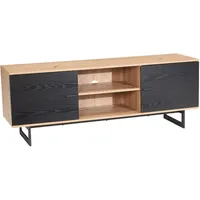 KADIMA DESIGN Lowboard Eiche-Dekor Schwarz 150x55x40 cm TV-Kommode Modern,
