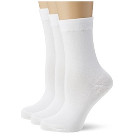 NUR DIE Socken Ohne Gummi 3er Pack - weiß 39-42