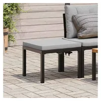 vidaXL Gartenhocker mit Kissen  schwarz