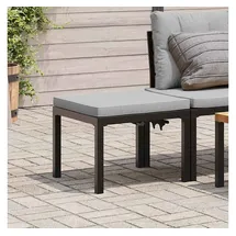 vidaXL Gartenhocker mit Kissen  schwarz