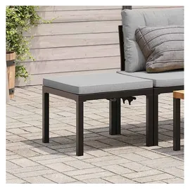 vidaXL Gartenhocker mit Kissen  schwarz