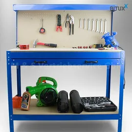 BITUXX Lochwand Stahl 115 x 55 x 140 cm Blau