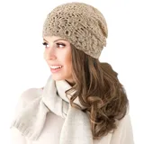 Nogsay Damen Sommer Strickmützen Handgemacht Häkelmütze Slouch Beanie Mütze Dünne Leichte Sommermütze - Einheitsgröße-M