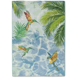 Outdoorteppich Isola 160 x 235 cm Polypropylen Blau