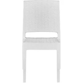 Beliani Fossano Gartenstuhl 60 x 47 x 89 cm weiß 4 St.