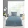 BIERBAUM Chic Uni Unifarben Blau 200 x 200 cm + 2 x 80 x 80 cm