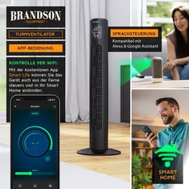 Brandson DC Turmventilator mit Fernbedienung Schwarz
