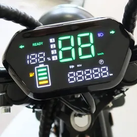 Rolektro Rolektro, E-Chopper 45, Schwarz, 45 km/h, 2 x 60V-25,6Ah Lithium-Akku, 3000 Watt - Schwarz