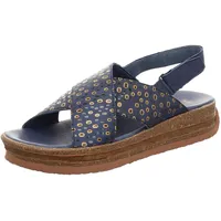 THINK! Damen ZEGA nachhaltige Flache Sandale, 8000 Indigo/Kombi, 37 EU