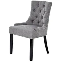 Livetastic Stuhl, Grau, Schwarz, Holz, Textil, Eukalyptusholz, massiv, eckig, 56x62.5x91 cm, mit Griff, Esszimmer, Stühle, Esszimmerstühle, Vierfußstühle