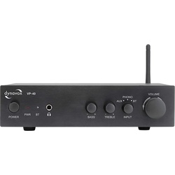 Dynavox Stereo KompaktVerstärker VP40 mit PhonoEingang und BT, Farbe schwarz, Phono Vorverstärker