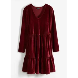 bonprix Minikleid aus elastischen Samt, rot, 36/38 (S)