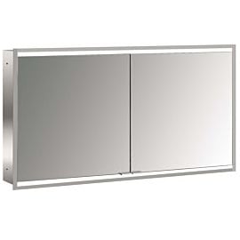 Emco prime Unterputz-Lichtspiegelschrank 949706257 1300x730mm, 2-türig, aluminium/spiegel