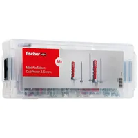 Fischer Mini FixTainer DuoPower mit PowerFast II Spanplattenschraube, Dübelbox