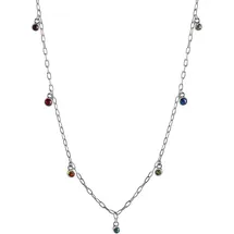 VIVANCE Collierkettchen 925-Sterling Silber rhodiniert Weiß