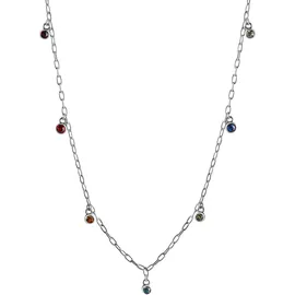 VIVANCE Collierkettchen 925-Sterling Silber rhodiniert Weiß