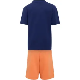 adidas Essentials T-Shirt - Shorts Set LK LIN T-SET KE0860 - dark blue/dusky orange 104